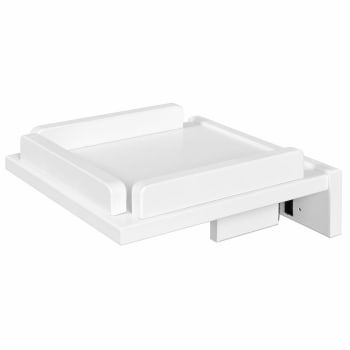 Ares - Tablette chevet pour lit bois massif blanc