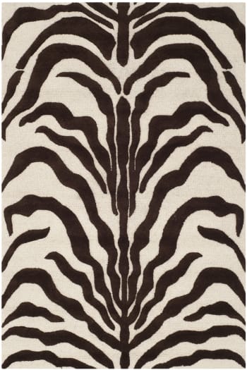 Cambridge - Tapis de salon interieur en  ivoire & marron, 122 x 183 cm