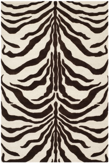 Cambridge - Tapis de salon interieur en  ivoire & marron, 152 x 244 cm