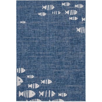 BLUE FISH - Tapis moderne bleu 120x170 cm
