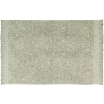 Cotton woods - Tapis  enfant en coton vert 140x200