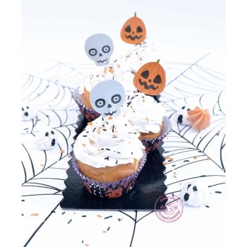 Caissettes à cupcakes avec toppers maison et gingerbread x24