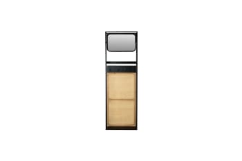 Langres - Miroir penderie M en rotin beige