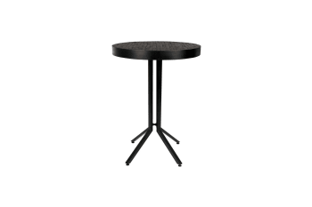 Maze - Table de bar ronde en bois noir