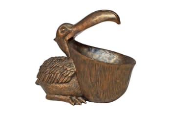 Pelican - Décoration pélican en métal cuivré