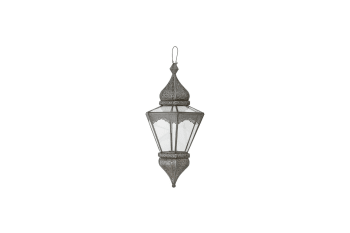 Isabell - Lanterna in vetro grigio