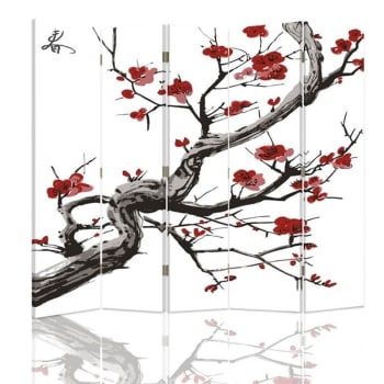 Biombo Cherry Blossom - Separador de ambientes cm. 180x170 (5 paneles)