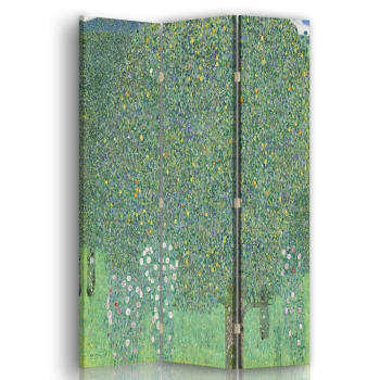 Paravento - Separè Rose Sotto Gli Alberi Klimt cm 110x150 (3 pannelli)
