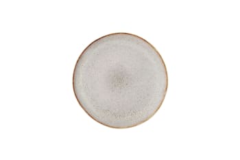 Sandrine - Assiette Lara en grès gris D28,5cm