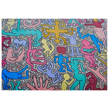 Stampa su tela - Nel mondo di Keith Haring cm. 50x70