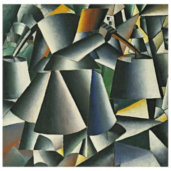 Cuadro lienzo - Mujer Con Cubos - Kazimir Malevich - cm. 60x60