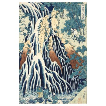 Tableau la chute d'eau de Kirifuri au Mont Kurokami K. Hokusai 60x90cm