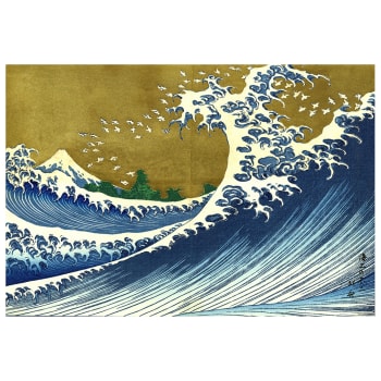 Kakémono VAGUE HOKUSAI ROUGE, Vente Décor mural