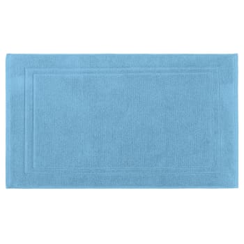 Tapis de bain 50x80 bleu marine en coton HELIOS
