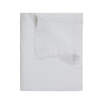 Loft - Plaid en gaze de coton  blanc 130x170 cm