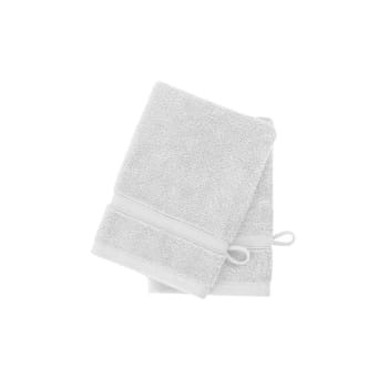 Organika - 2 gants en coton bio Blanc 16x22 cm