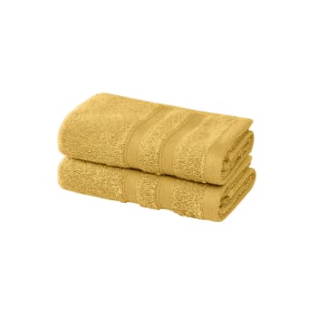 Lot De 3 Serviettes Invité 550 G/m² Poudre 30x50 Cm Luxury | Maisons Du Monde