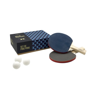 Set de ping pong nomade cookut bois bleu