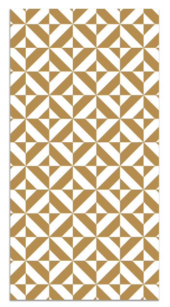 Tapis vinyle forme géométrique moutarde 60x250cm