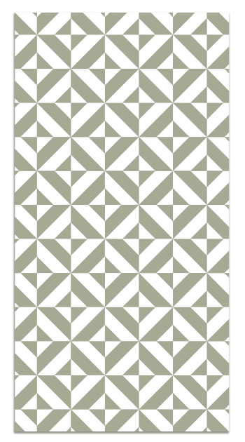 Alfombra vinílica geometría verde 60x200 cm