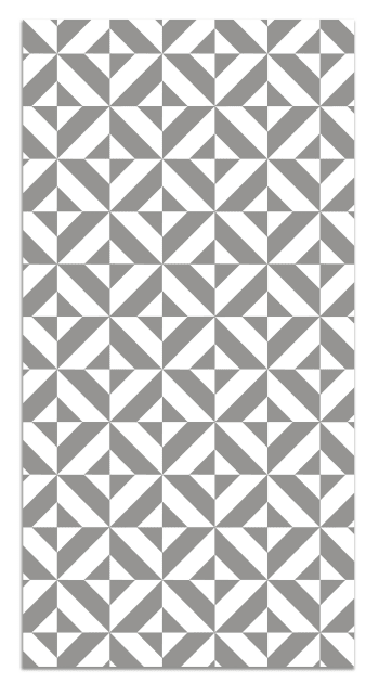 Alfombra vinílica geometría gris 80x150 cm