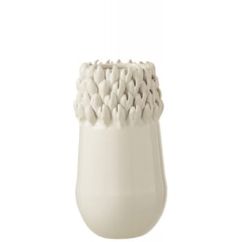 IBIZA - Vase céramique blanc H27,8cm