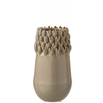 IBIZA - Vase céramique gris H27,8cm