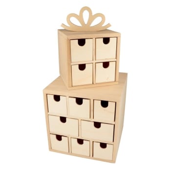 CADEAUX - 2 scatole di legno - regali di Natale