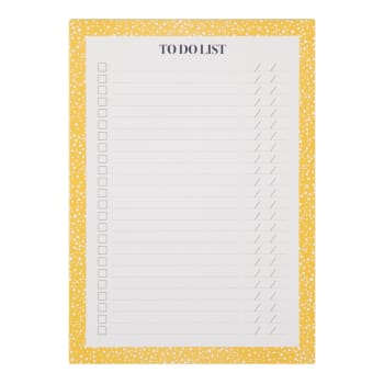 Bloc-notes To-do List Format A5 - Jaune