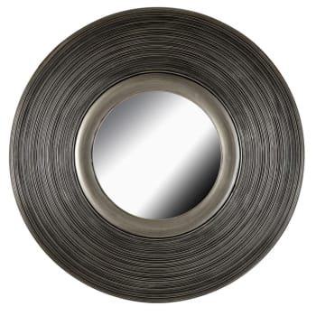 EDEN - Miroir rond argenté D56cm