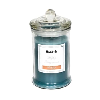 JACINTHE - Bougie parfumée dans pot en verre jacinthe 7,5x14cm