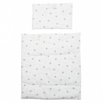 BARNA - Couverture-oreiller poupée STARS blanc