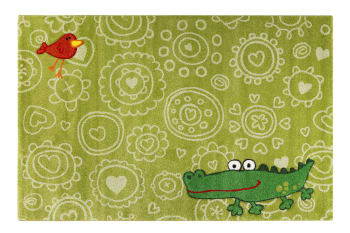 Crocodile - Alfombra para los niños, con diseño de cocodrilo verde 120x170