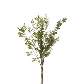 MIX - Bouquet branches en plastique vert H60cm