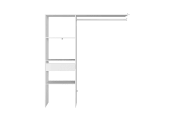 Elysee - Kleiderschrank 3 Fächer, 1 Schublade, Garderobe 160 x 40 x 180 cm