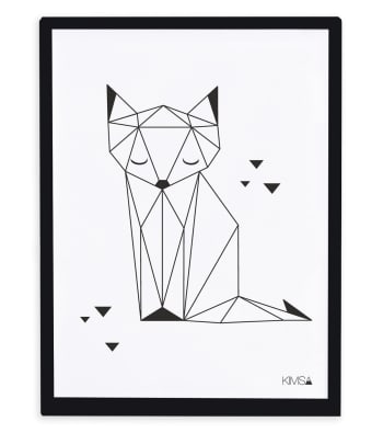 ORIGAMI - Affiche renard 30 x 40 cm