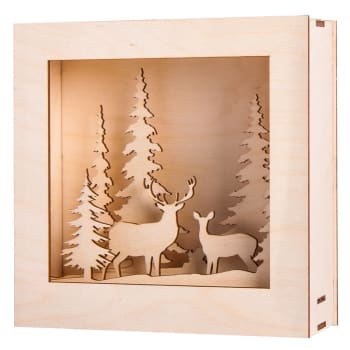 FORÊT - Kit Cornice in legno di Natale 20 x 20 cm