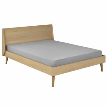 Lit 2 places bois massif 140x200 cm Mia | Maisons du Monde