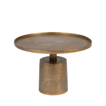 Mason - Table basse ronde en métal D60cm or