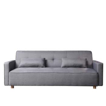 Divano letto a 3/4 posti grigio chiné Olivia