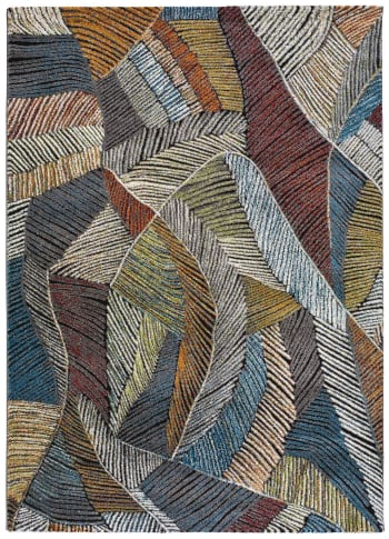 KOBY - Alfombra geométrica en color multicolor 140X200 cm