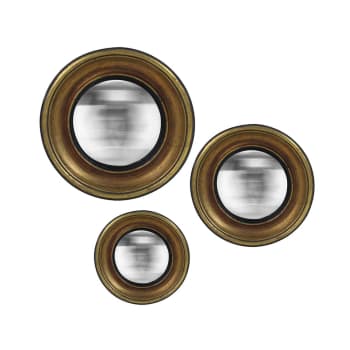 Acheter un miroir convexe ovale perle de 24 x 19 cm, Emdé