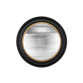 Miroir rond convexe noir 100x100cm