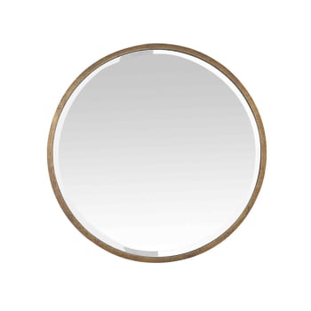 Miroir biseauté rond métal 60x60cm