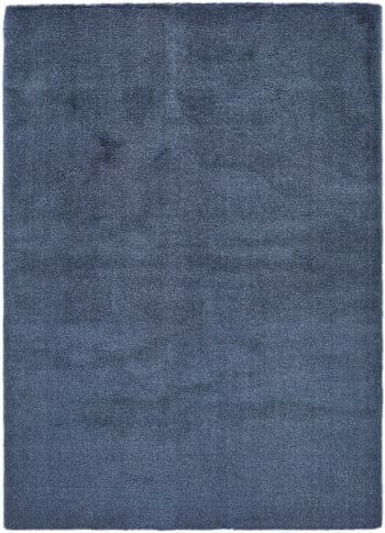 NEREA - Alfombra lisa en azul 80X150 cm