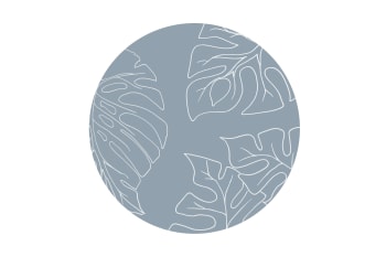 JUNGLE - Tappeto multifunzione in vinile blu diametro 105 cm
