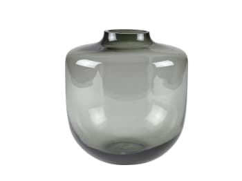 Daun - Vase en verre gris