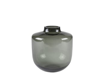 Daun - Vase en verre gris