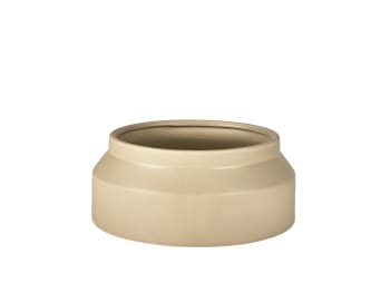 Strat - Cache pot cylindrique en argile beige sable