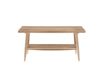 Ebern - Banc en chêne en bois beige sable